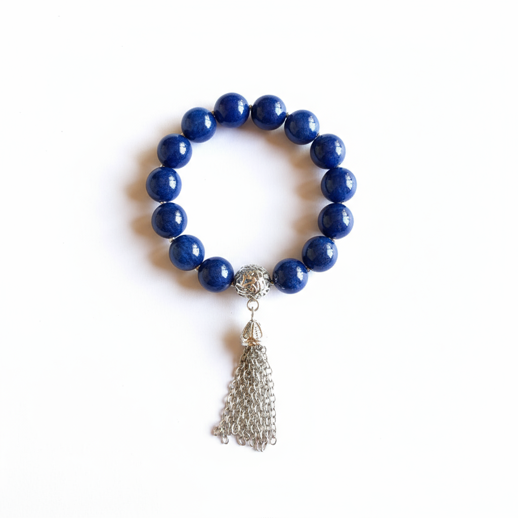 Colours of Fabulous Dazzling Blue Tassel Bracelet