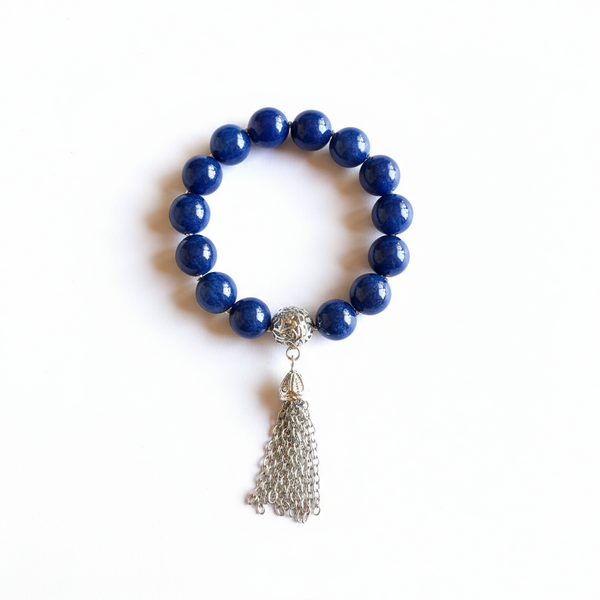 Colours of Fabulous Dazzling Blue Tassel Bracelet