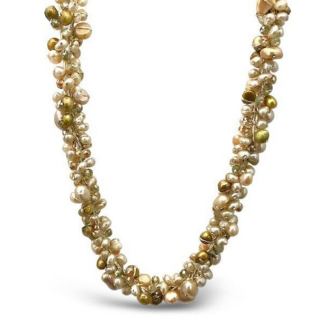 Areeya Green & Gold Pearl Necklace