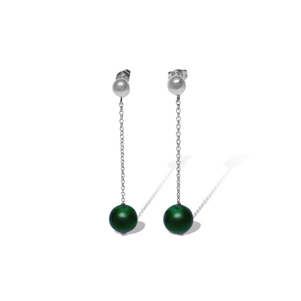 Verre Green Earrings