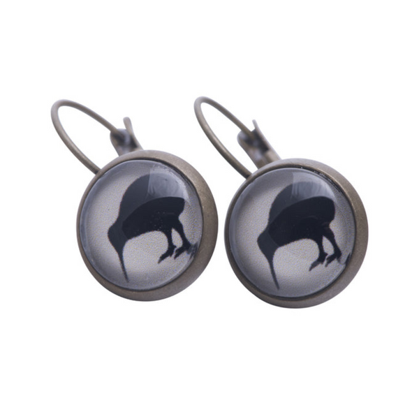 New Zealand made jewellery, New Zealand jewellery, New Zealand icons, hand made jewellery, local jewellery, beautiful jewellery, handmade in New Zealand, nz jewellery, nz designer, nz made, local business, family business, small nz business, kiwi earrings, black kiwi earrings, stone kiwi earrings, kiwi, nz bird earrings, kiwi bird earrings