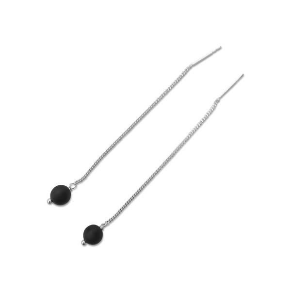 black onyx, black earrings, black onyx earrings, beautiful jewellery, jewellery, nz jewellery, womens jewellery, high quality jewellery, gifts for her, free shipping, womens wear, simple jewellery, simple earrings, beautiful, black onyx jewellery, black earrings, thread earrings, black onyx thread earrings