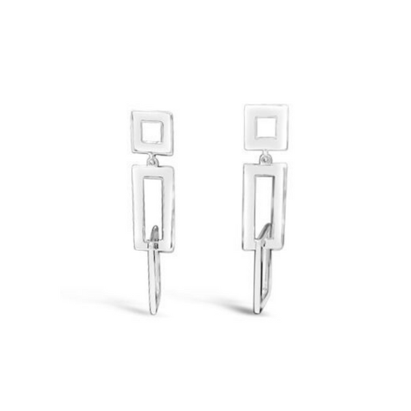 sterling silver earrings, earrings, silver earrings, square earrings, edgy earrings, womens earrings, womens wear, womens fashion, womens jewellery, jewellery, jewelry, local jewellery, nz designer, designer jewellery, shop local  nz, free shipping, gift wrapping, womens gifts, gifts for women