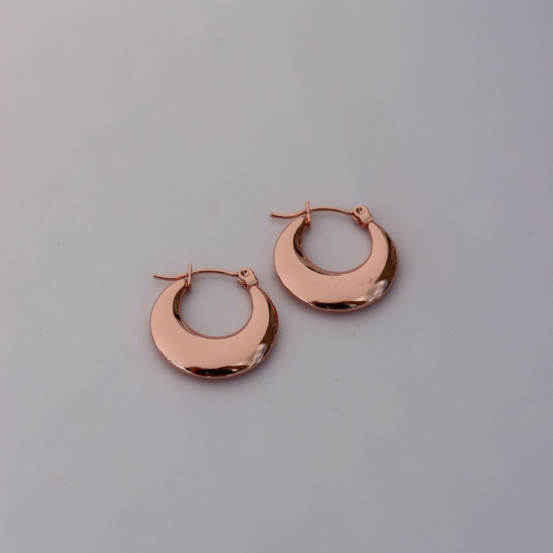 Rose gold small hoop earrings online