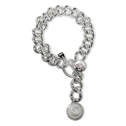 Breeze Fob Chain Bracelet with Double Horseshoe Pendant