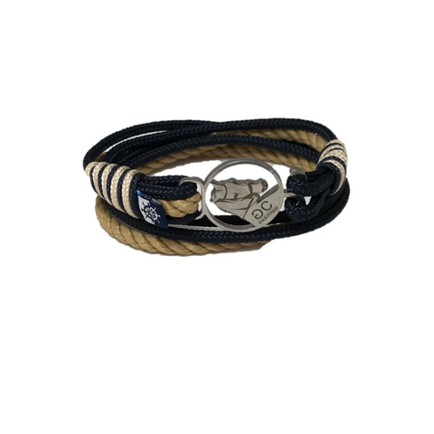Breeze Black & Beige Double Wrap Rope Bracelet