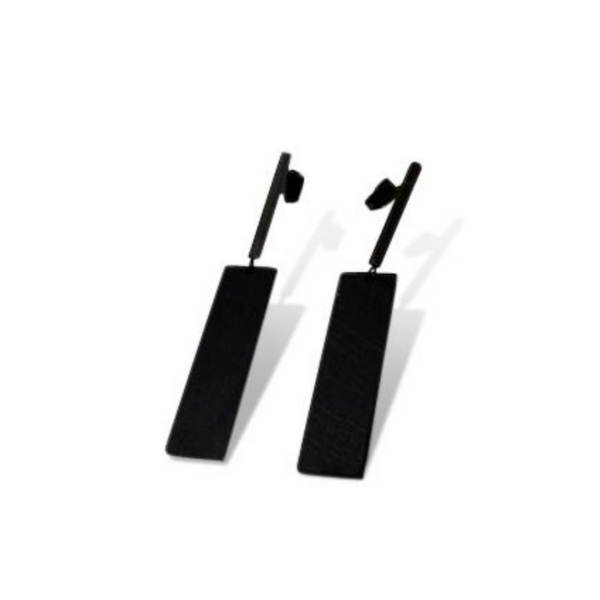 carre, earrings, fashion earrings, fashion, fashion jewellery, high quality, well made, nz jewellery, designer jewellery, designed in NZ, shop local, gift, gifts for her, anniversary, high quality jewellery, black jewellery, black earrings, black, light weight earrings, everyday wear 