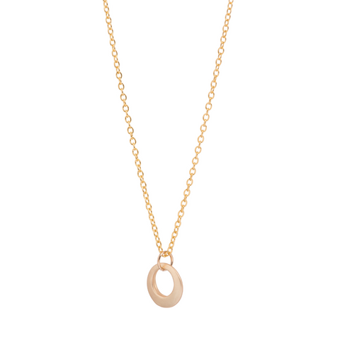 Belle Yellow Gold Disc Necklace