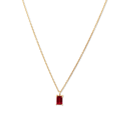 petite style rhodolite garnet on sterling silver chain with yellow gold plating, rhodolite garnet necklace, auckland designer jewellery, auckland business, auckland jewellery, rhodolite garnet jewellery, petite style jewellery, yellow gold jewellery, semi precious stones, fabulous jewellery, free shipping nz wide, high quality jewellery
