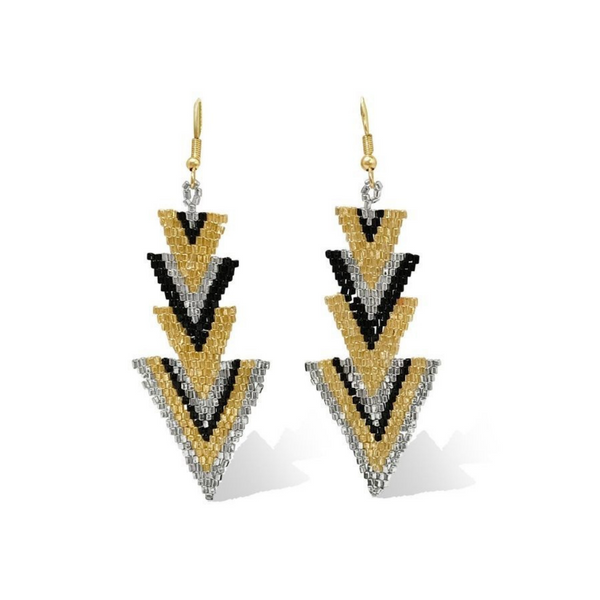 Womens jewellery, nz jewellery, nz designer, shop local, high quality jewellery, beaded jewellery, colourful jewellery, fashion, fashion jewellery, jewellery, jewelry, black, yellow gold, silver, black earrings, yellow gold earrings, silver earrings, fashion earrings 