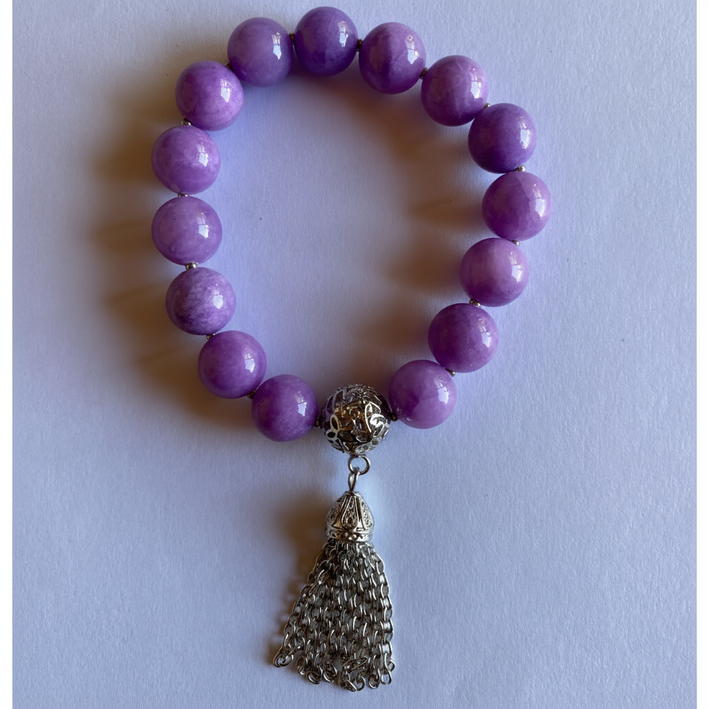Colours of Fabulous Violet Tulip Tassel Bracelet