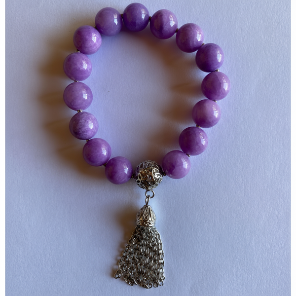Colours of Fabulous Violet Tulip Tassel Bracelet