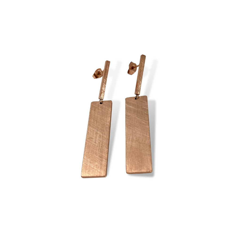 carre, earrings, fashion earrings, fashion, fashion jewellery, high quality, well made, nz jewellery, designer jewellery, designed in NZ, shop local, gift, gifts for her, anniversary, high quality jewellery, rose gold earrings, rose gold jewellery, rose gold fashion, easy to wear, light weight, high quality jewellery