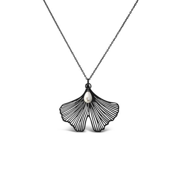 black necklace, black, black jewellery, chain, pendant, pearl, jewellery, nz jewellery, nz designer, designed in nz, high quality jewellery, shop local, nz business, gift for her, fashion jewellery, fashion