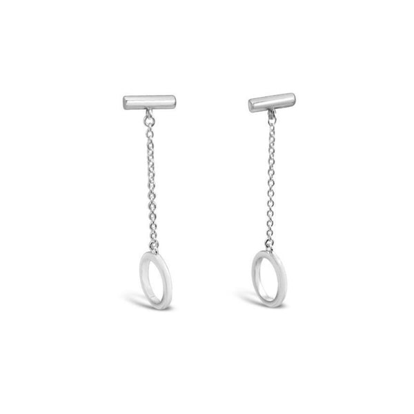 sterling silver earrings, sterling silver, earrings, jewellery, chain earrings, circle earrings, bar earrings, nz jewellery, nz designer, designed in nz, high quality, gift for her, nz business, gifts for women, womens jewellery, fabulous jewellery, simple jewellery, sterling silver earrings for women, high quality sterling silver jewellery