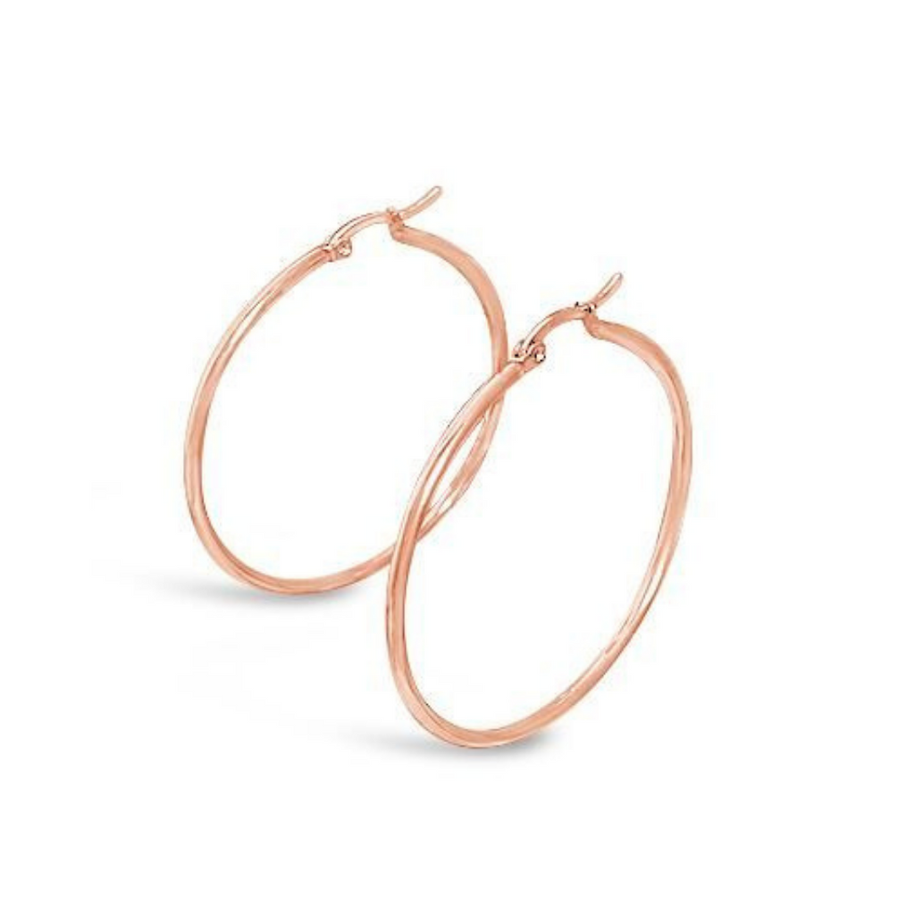 Jewelry, women owned, nz business, shop local, nz jewellery, designed in nz, nz designer, designer jewellery, well made, high quality jewellery, fashion, fashion jewellery, shop local, female owned, hoops, FV hoops, hoop earrings, classic hoops, womens jewellery, gifts for her, gift, present, mothers day, rose gold, rose gold jewellery, rose gold hoops, large hoop earrings