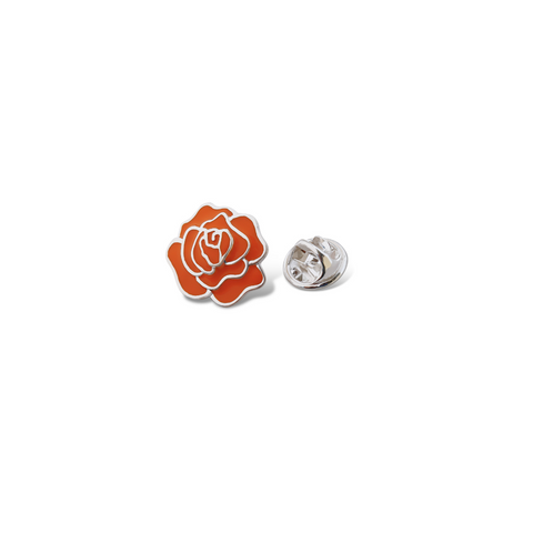 CBRH Orange 1950s Rose Lapel Pin