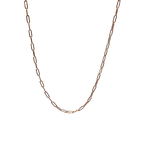 Steel Me Rose Gold Paperclip Chain