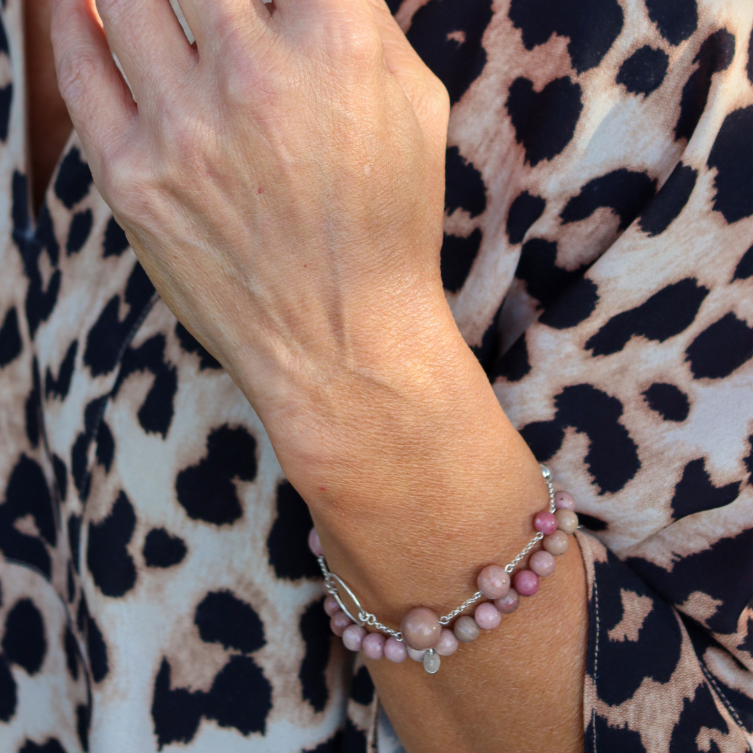 Rhodochrosite bracelet best sale