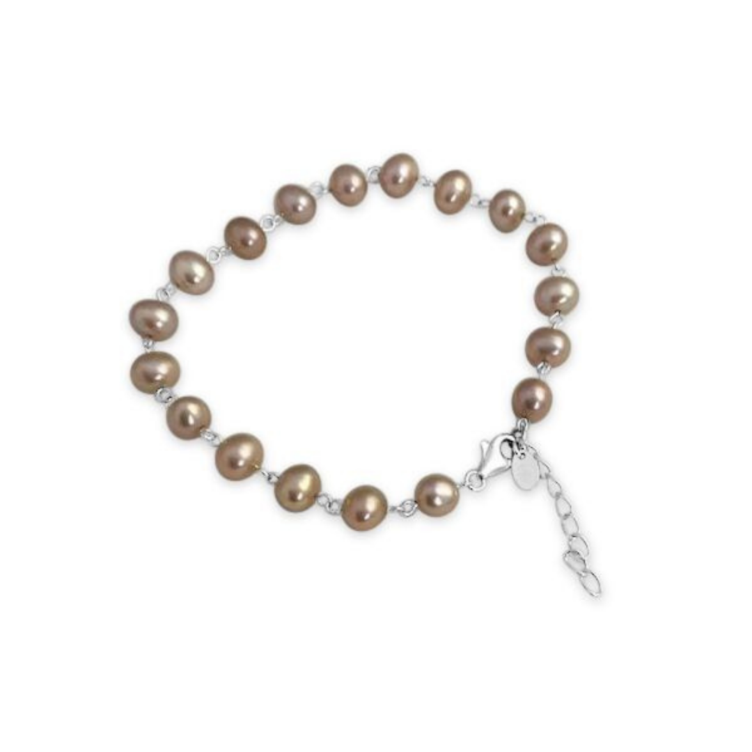 La Pierre Pink Fresh Water Pearl Chain Bracelet - Fabuleux Vous Jewellery La Pierre Pink Fresh Water Pearl Chain Bracelet - Fabuleux Vous Jewellery