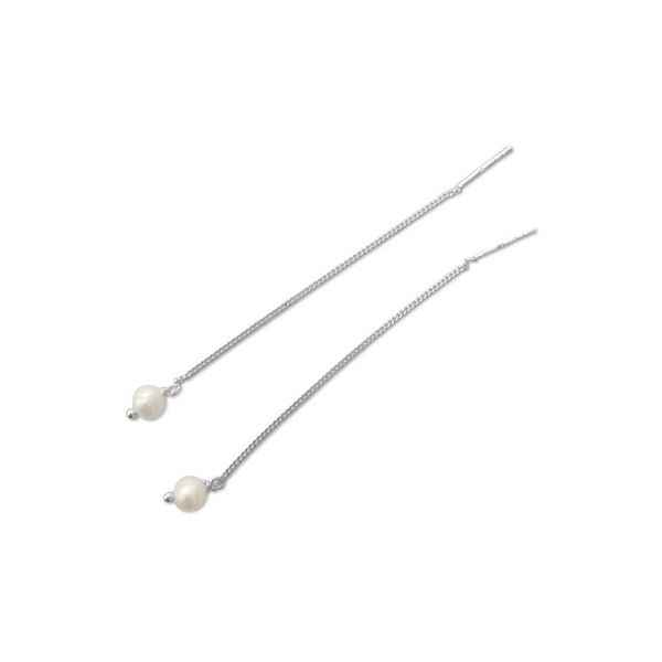 thread earrings, earrings, sterling silver earrings, pearl earrings, pearl thread earrings, pearl and silver thread earrings, fresh water pearl, pearl jewellery, womens jewellery, fashion, classic jewellery, beautiful jewellery, gifts for her, gifts for mum, fabulous jewellery, free shipping, high quality jewellery,  gift wrapping