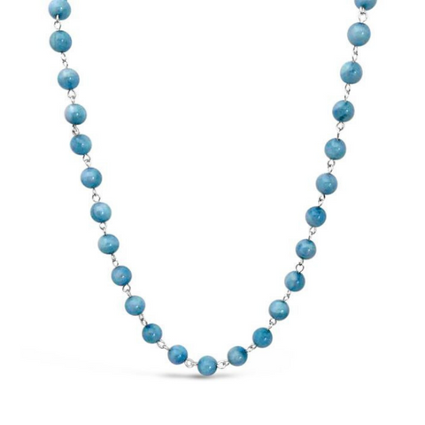 La Pierre Aquamarine Chain Necklace
