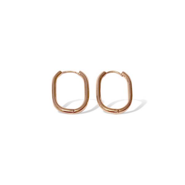 FV Rose Gold Huggie Hoop Earrings