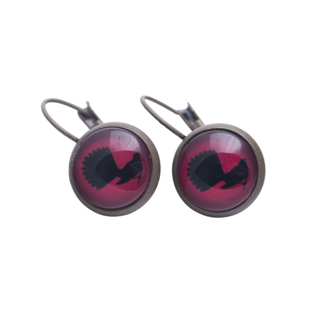 New Zealand made jewellery, New Zealand jewellery, New Zealand icons, hand made jewellery, local jewellery, beautiful jewellery, handmade in New Zealand, nz jewellery, nz designer, nz made, local business, family business, small nz business, fantail earrings, black and red earrings, black fantail earrings, earrings earrings for women, nz earrings