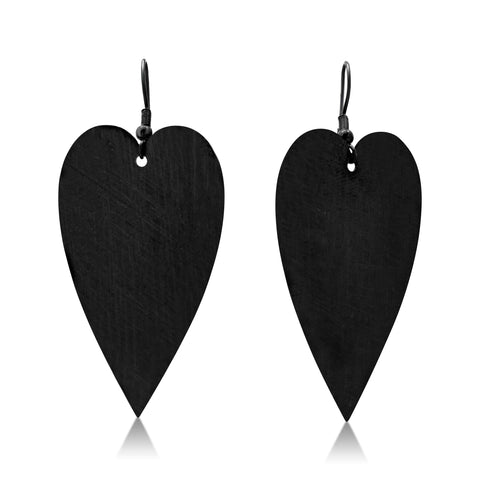 Amour Black Large Earrings