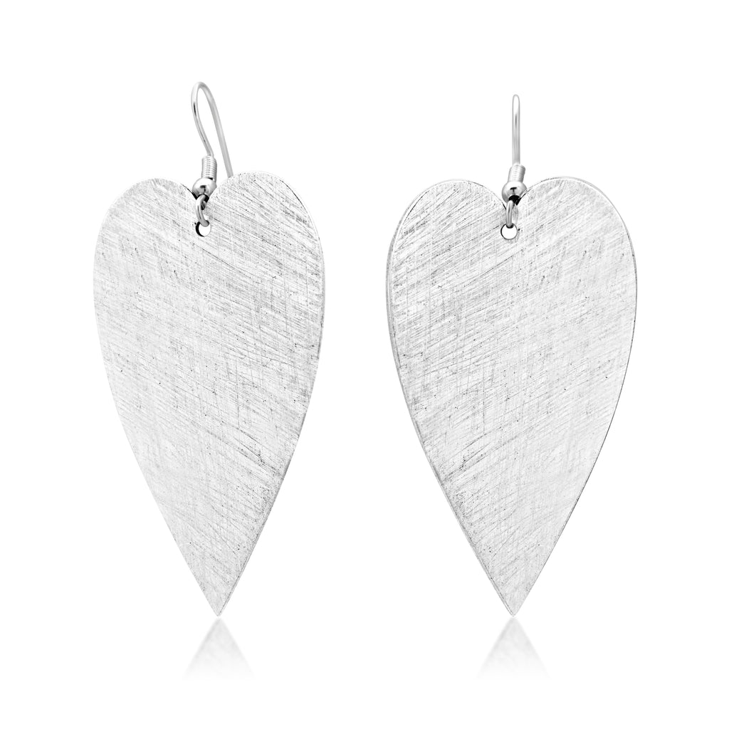 Amour Silver Large Earrings