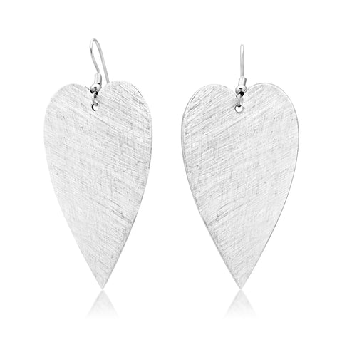 Amour Silver Large Earrings