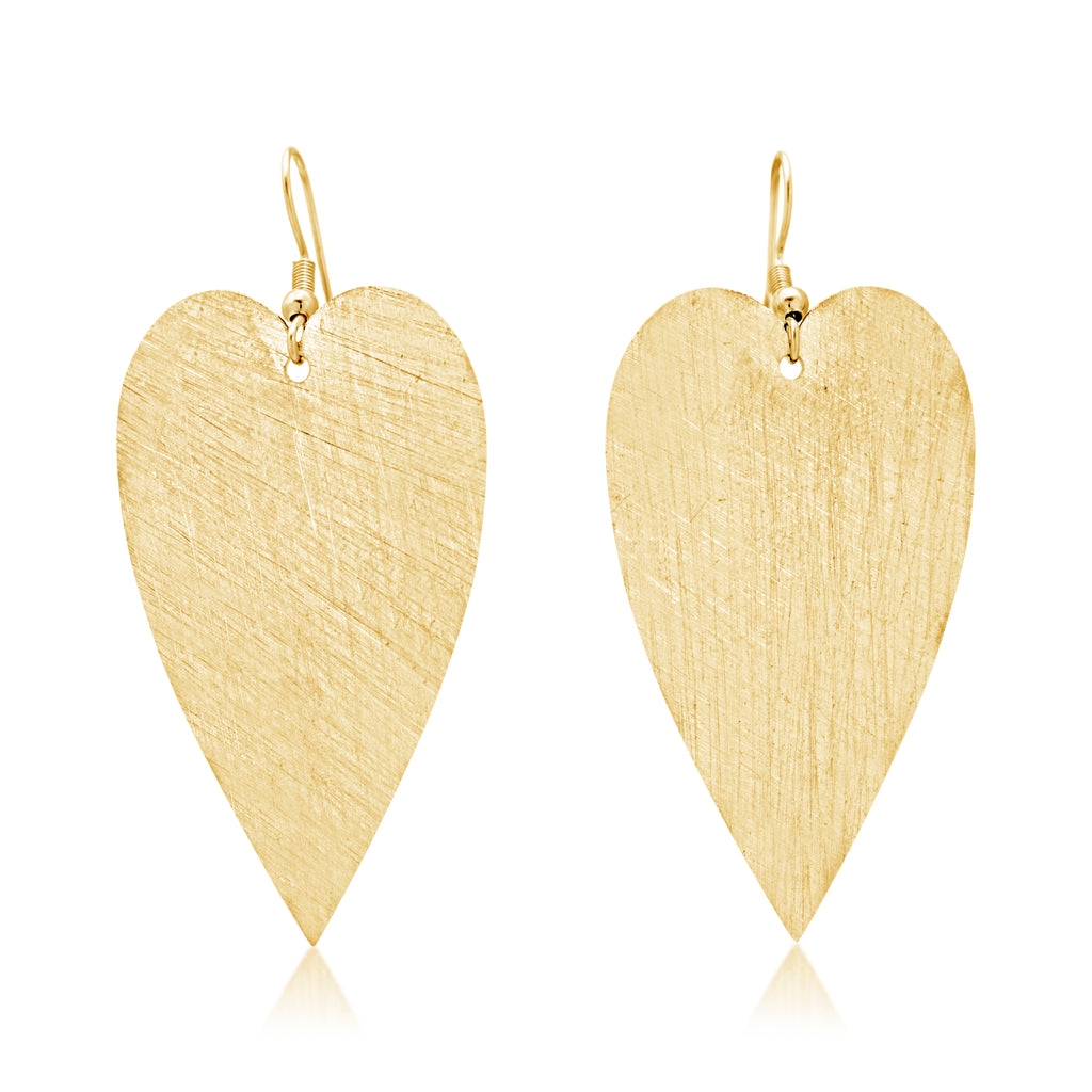 Amour Yellow Gold Large Earrings