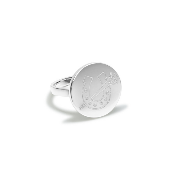 Breeze Horseshoe & Nail Disc Ring