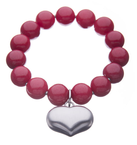 Colours of Fabulous Cayenne Heart Bracelet