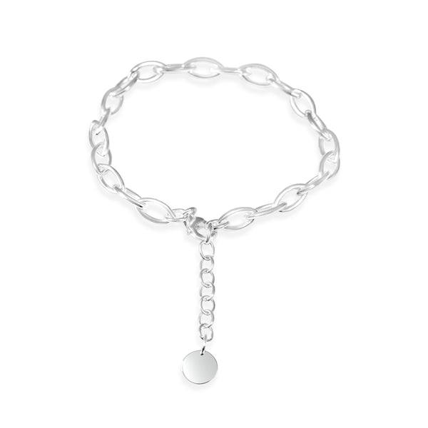 FV Charm Oval Chain Bracelet (wide link)