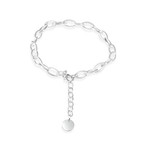 FV Charm Oval Chain Bracelet (wide link)