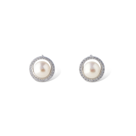 pearl stud earrings, pearl earrings, cubic zirconia and pearl stud earrings, womens earrings, simple earrings, gifts for women, womens jewellery, beautiful jewellery, fabulous jewellery, sterling silver and pearl earrings, sparkly earrings, earrings for women, pearl stud earrings, gifts, pointed earrings, classic jewellery, timeless jewellery, well made jewellery, affordable jewellery, designed in nz, nz designer jewellery