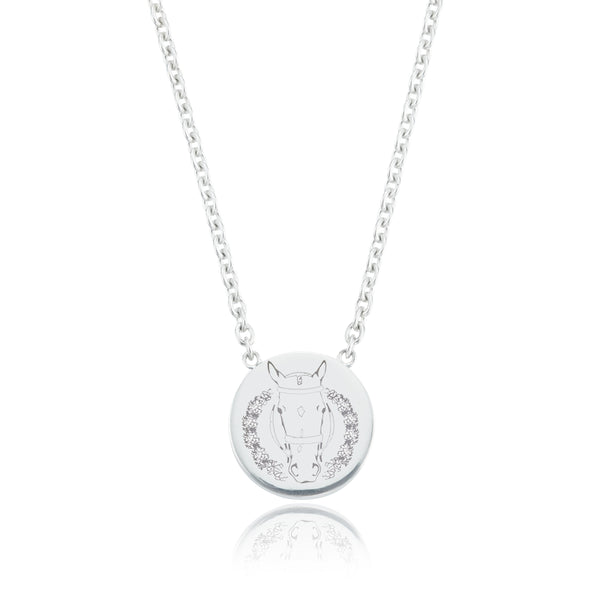 Breeze Horse Disc Necklace
