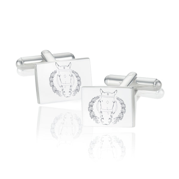 Breeze Horse Square Cufflinks