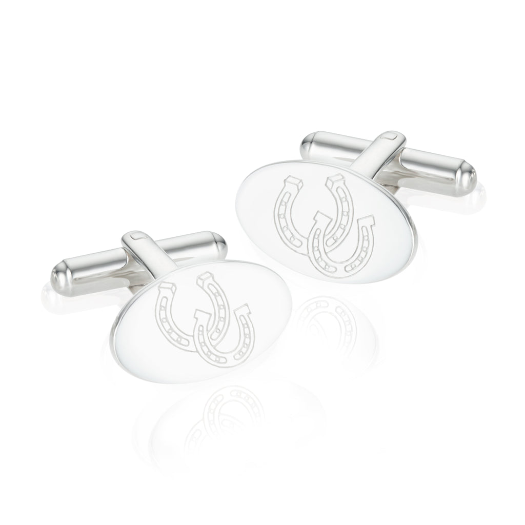 Breeze Horseshoe Oval Cufflinks