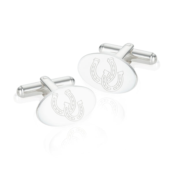 Breeze Horseshoe Oval Cufflinks