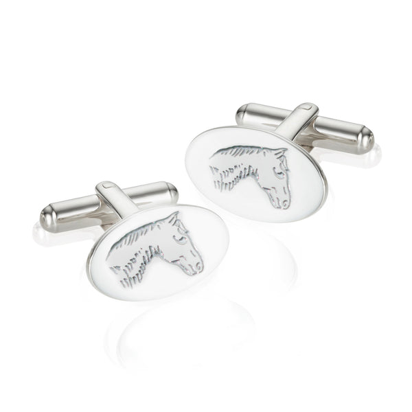 Breeze Pony Oval Cufflinks