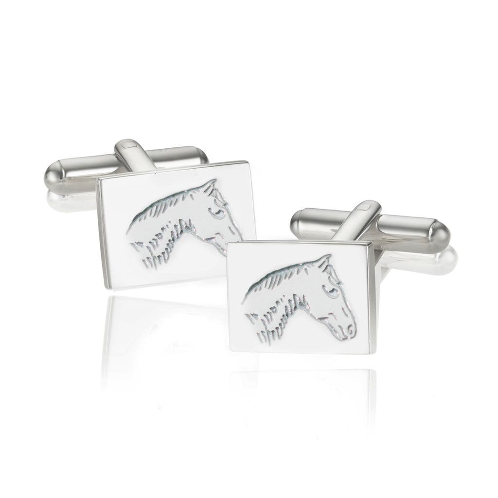 Breeze Pony Square Cufflinks