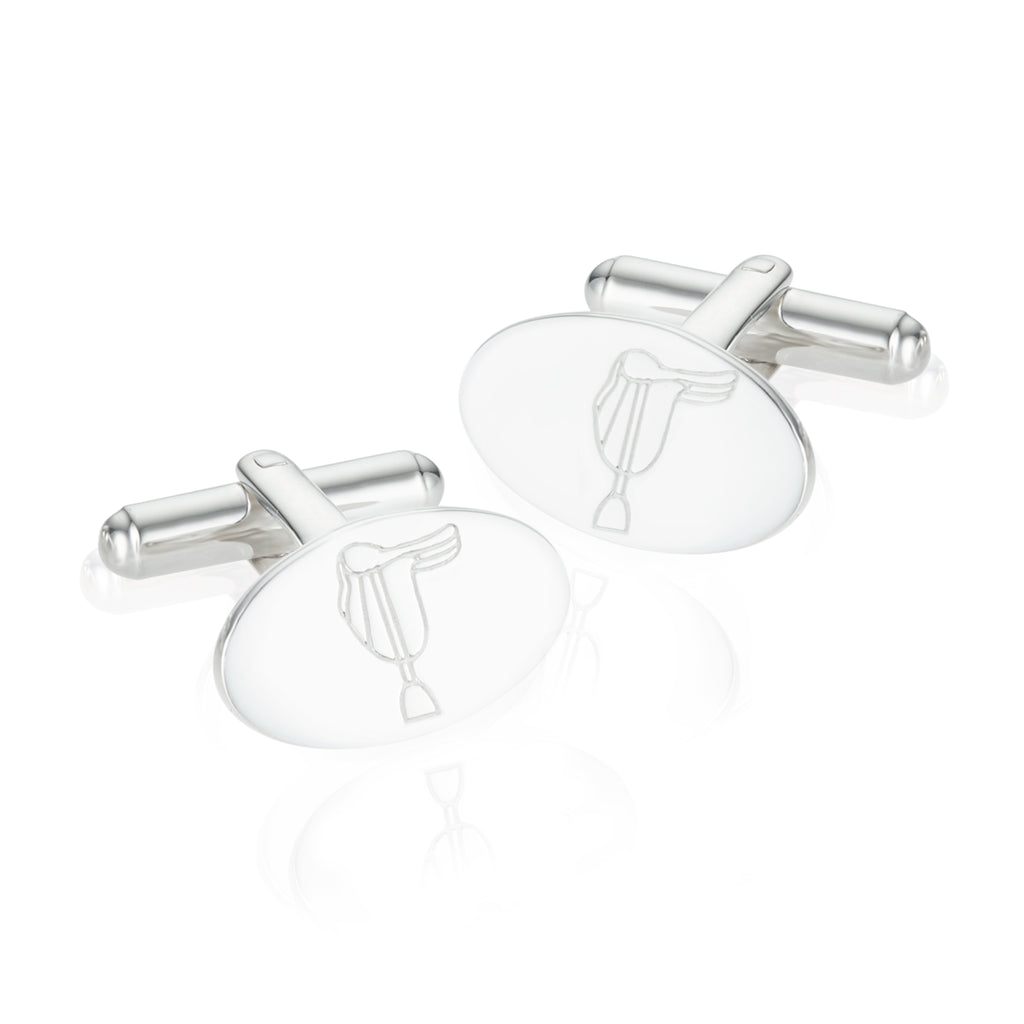 Breeze Saddle Oval Cufflinks
