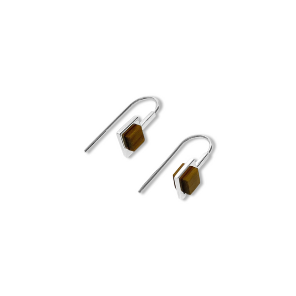 La Stèle Tiger's Eye Petite Earrings