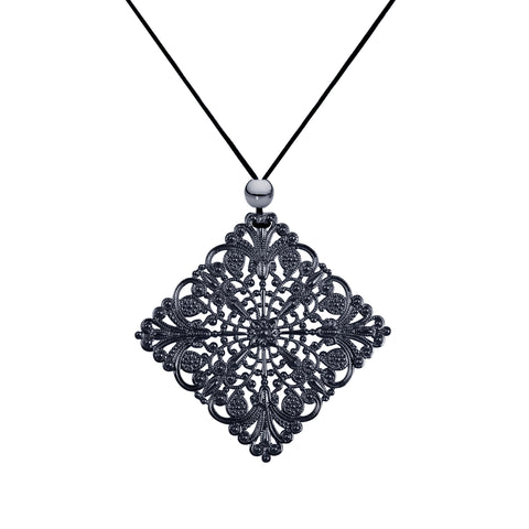 Lacey Diamond Black Necklace