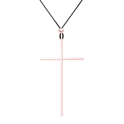 Lacey Rose Gold Big Cross Necklace