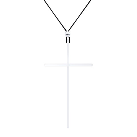 Lacey Silver Big Cross Necklace
