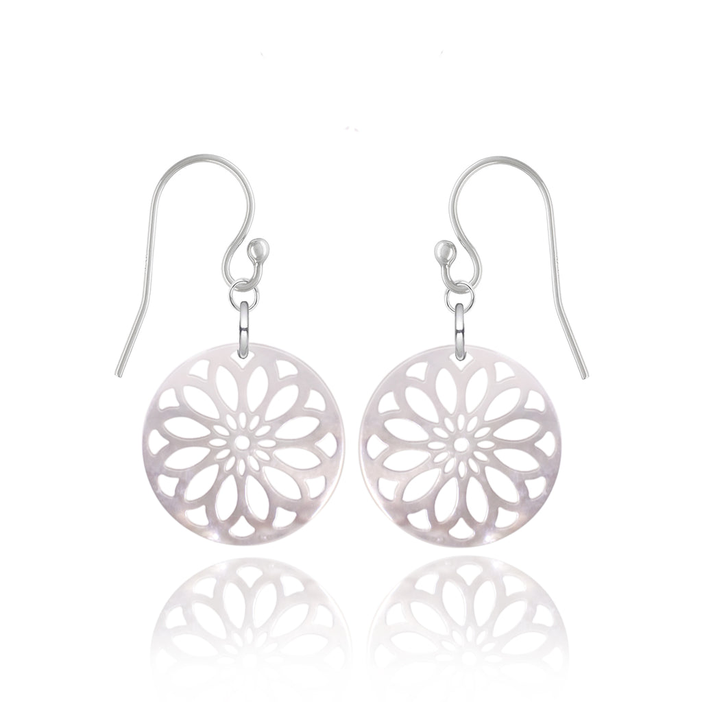 Mère Large White Earrings