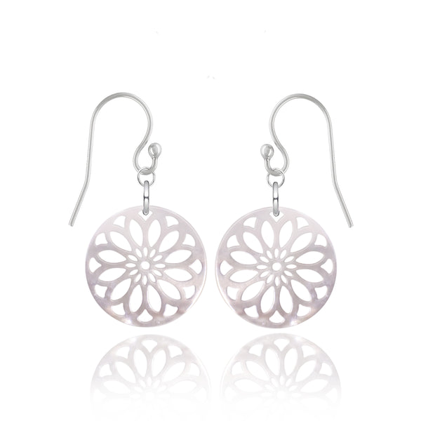 Mère Large White Earrings